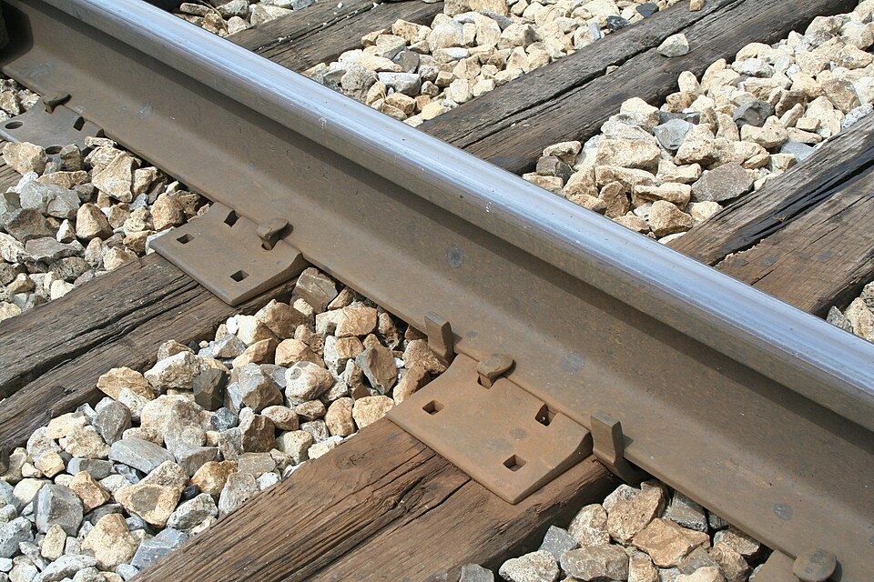 Rail fastener close-up
